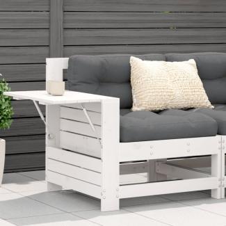 vidaXL Gartensofa mit Armlehne und Beistelltisch Massivholz Kiefer 844879