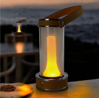 Arnusa USB-Tischleuchte Akku Tischlampe Laterne kabellos Touch dimmbar Gartentisch Lampe, Retro Design, Gastronomie