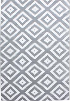 Kurzflor Teppich Pago rechteckig - 200x290 cm - Grau