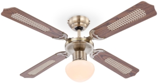 Deckenventilator mit Beleuchtung LED Deckenlampe Ventilator 106cm Licht 0309LED