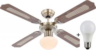 GLOBO Deckenventilator mit LED Beleuchtung Deckenlampe 106cm 0309LED