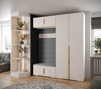 ABIKS MÖBEL Kompaktgarderobe INOVA 1 SATZ 18 Möbelset, Garderobe mit Kleiderstange und Regalen