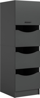 welltime Wäscheschrank FALAS, TOPSELLER!, Höhe 195 cm, 4 Klappen, Wäscheorganizer (1-St, in verschiedenen Farben erhältlich) Universalschrank, Mehrzweckschrank, Badezimmer, Hauswirtschaftsschrank