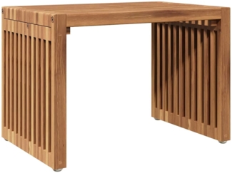 vidaXL Garten-Beistelltisch Braun 50 x 32,5 x 35 cm Massivholz Teak 42006353