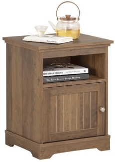 SoBuy Nachttisch FBT151, Nachttisch (1-St), Beistelltisch, offene Ablage, Holz, Schlafzimmer