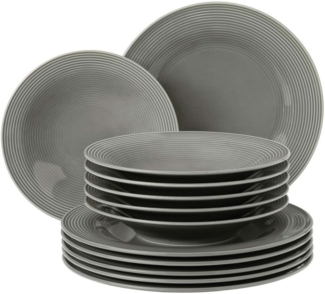Seltmann Weiden Beat Color Glaze Tafelservice 12-teilig Perlgrau