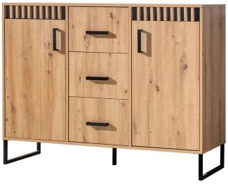 Kommode Sideboard Lamelix 135x40x102cm Artisan Eiche 2-türig