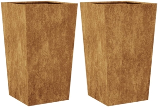 vidaXL Pflanzkübel 2 Stk. 45x45x75 cm Wetterfester Stahl 851107