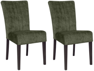 Home affaire 4-Fußstuhl (Set, 2 St), vertikale Nähte in der Rückenlehne