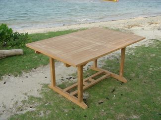 Teak Tisch Gartentisch Garten ausziehbar Esstisch Holztisch rechteckig 170/120cm