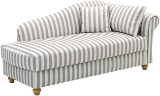 Recamiere Armlehne rechts Katrinka Flachgewebe mittelbraun