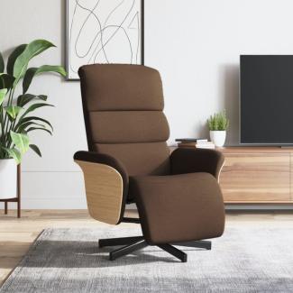 vidaXL Relaxsessel mit Fußteil Braun Stoff 356604