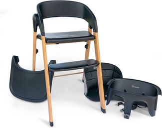 BabyGo Levels Hochstuhl inkl. Essbrett black/wood