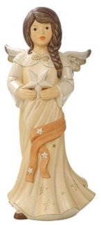 Goebel Engel Funkelnder Sternenregen, Engelsfigur, Steingut, Champagner, 52 cm, 41652071