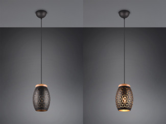 Reality Leuchten LED Pendelleuchte, Dimmfunktion, LED wechselbar, über Lichtschalter in 3 Stufen dimmbar, warmweiß, einflammig klein-e ausgefallene Esstisch-lampe hängend für Bett Ø 15cm