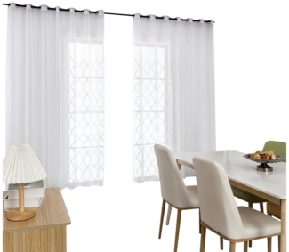 BYSURE Vorhang, Ösen (2 St), transparent, Voile, Diamante Vorhang