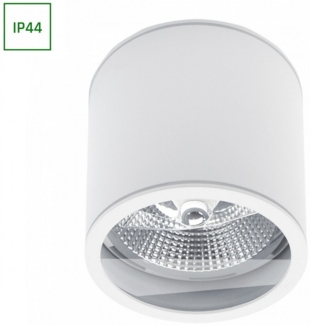 Spectrum Aufbauleuchte LED Aufbauleuchte Chloe AR111 weiß Badezimmerleuchte IP44 max. 35W GU10, Nein