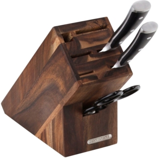 Continenta Messerblock, schräg stehend, Messeraufbewahrung, Messer Block, Akazienholz, 22x9. 5x20 cm, 4870