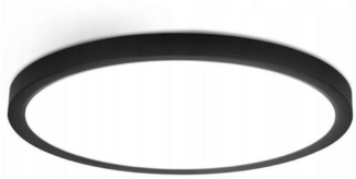 Nettlife LED Panel LED Deckenleuchte Flach 15W Rund Ø18cm Schwarz/Weiß, LED fest integriert, für Kinderzimmer Schlafzimmer Flur Grabage