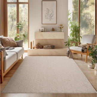 SIMPEX24 Designteppich Einfarbig Boucle Loop, Rechteckig, Höhe: 7 mm, Teppich Wohnzimmer, Schlafzimmer, Gästezimmer