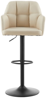Ofcasa Barhocker Kunstleder Barstuhl (1er Set), Ergonomischer Höhenverstellbarer Bistrohocke
