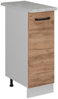 Apothekerschrank R-Line Goldkraft Eiche 30 cm AP Marmor Vicco