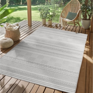 SIMPEX24 Outdoorteppich Boho Design, Läufer, Höhe: 5 mm, Outdoor Teppich Wetterfest Modern Design Wohnzimmer Küchen Terrasse