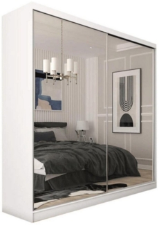 Compleo Schwebetürenschrank mit Spiegel, Kleiderschrank breit 200 cm DEBORA 05