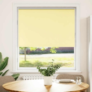 vidaXL Verdunkelungsrollo Gelb 110x150cm Stoffbreite 105,7cm Polyester 4012040
