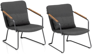 Kettler 2er Set GENTLE Lounge Sessel 0107608-7770 Anthrazit
