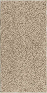 vidaXL Teppich ZIZUR Beige 60x110 cm Jute-Optik Indoor und Outdoor 4010401