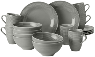 Seltmann Weiden Beat Color Glaze Frühstücks-Set 18-teilig Perlgrau