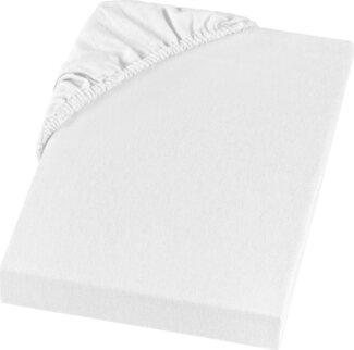 SETEX Feinbiber Spannbettlaken, 90x200 cm großes Spannbetttuch, 100 % Baumwolle, Bettlaken in Weiß