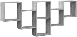 vidaXL Wandregal Grau Sonoma 159x18x66 cm Holzwerkstoff 853304