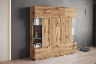 INOSIGN Highboard Kenia, Modernes Highboard, mit Glastüren, Breite 135 cm