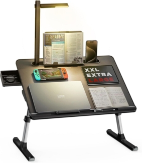 Laptoptisch Betttisch LED Lampe höhenverstellbar Buchständer Schlitz