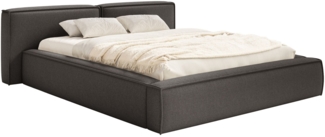 Selsey 'Tilves Low'Polsterbett 180x200 mit Bettkasten und Lattenrost, Chenille, grafitgrau