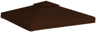 vidaXL Pavillon-Dachplane mit Kaminabzug, Polyester braun, 3x3 m, 310 g/m²