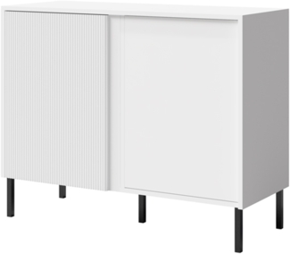 AX LIVING Kleine Kommode Mikasso – 100cm Breite Design Modern Weiß