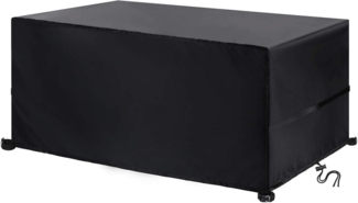 Abdeckung für Gartenmöbel 160x160x70cm Schwarz wasserdicht UV-beständig