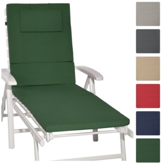 Beautissu Rollliegenauflage Loft RL 200 x 60 x 5 cm dunkelgrün