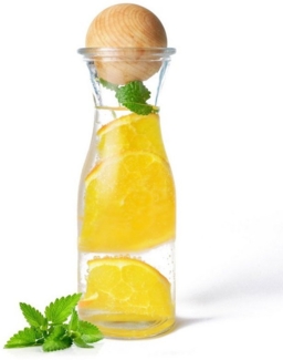 Glaskaraffen Set mit Holzstöpsel 270ml und 470ml Weinkaraffe Karaffe Wasserkaraffe Dekanter