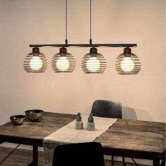 Nettlife Pendelleuchte Schwarz Esstisch Vintage Metall E27 Hängelampe Retro Hängeleuchte, LED wechselbar, für Esstisch Küche Esszimmer Wohnzimmer Arbeitszimmer Büro