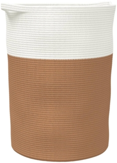 vidaXL Aufbewahrungskorb Braun und Weiß Ø49x65 cm Baumwolle 358493