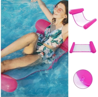 CEPEWA Luftmatratze Wasserhängematte aufblasbar blau 100x70 cm PVC belastbar bis 100 Kg