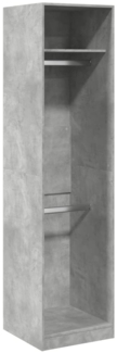 vidaXL Kleiderschrank Betongrau 50x50x200 cm Holzwerkstoff 3307786
