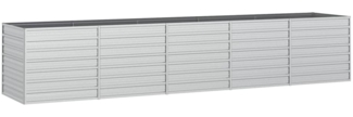 vidaXL Garten-Hochbeet 400x80x77 cm Verzinkter Stahl Silber 316900
