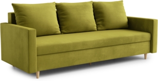 AX LIVING Hyden 3 Sitzer Sofa mit Schlaffunktion – 222 cm breit, grün