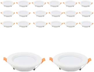 Clanmacy LED Einbaustrahler 20St. LED Einbaustrahler 5W WarmWeiß 400LM Deckenleuchte Einbauleuchte