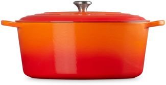 Le Creuset Bräter 'Signature' , Gusseisen , Oval, für alle Herdarten und Induktion geeignet, Ofenrot, 40,0 cm